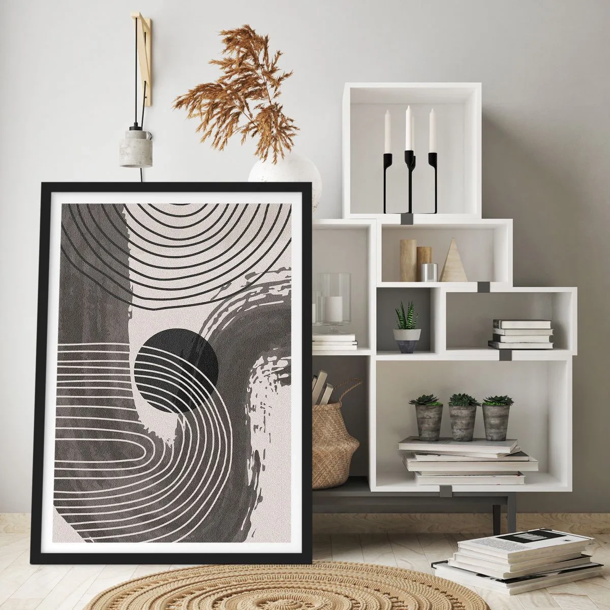Poster in cornice nera - L'ovale vittorioso - 61x91 cm