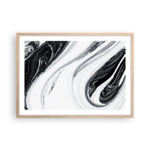 Poster in cornice rovere chiaro - L'unione degli opposti - 70x50 cm