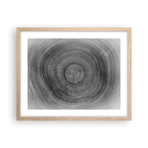 Poster in cornice rovere chiaro - I segni del tempo - 50x40 cm