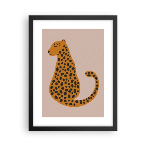 Poster in cornice nera - Il leopardo è un motivo di moda - 30x40 cm