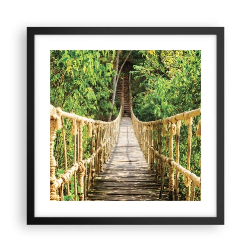 Poster in cornice nera - Sospeso nel verde - 40x40 cm