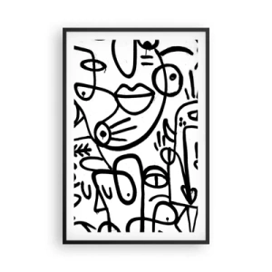 Poster in cornice nera - Volti e miraggi - 61x91 cm