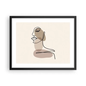 Poster in cornice nera - La linea sicura della bellezza - 50x40 cm