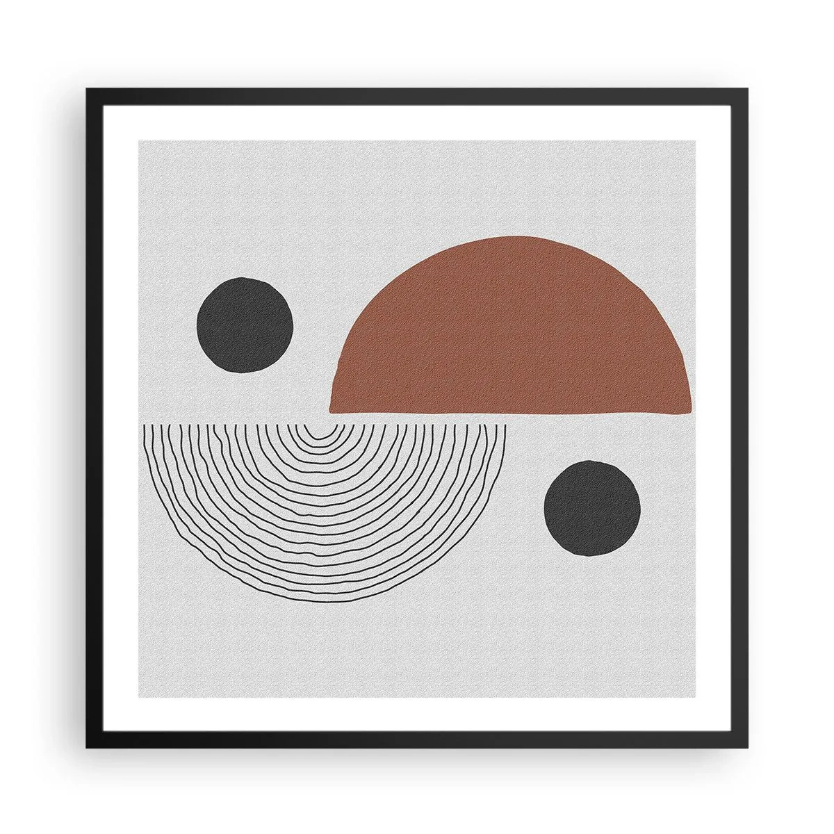 Poster in cornice nera - La perfezione del cerchio - 60x60 cm