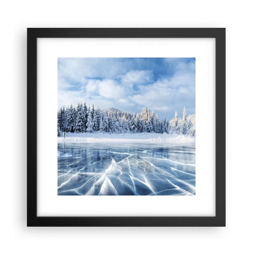 Poster in cornice nera - Vista lucente e cristallina - 30x30 cm