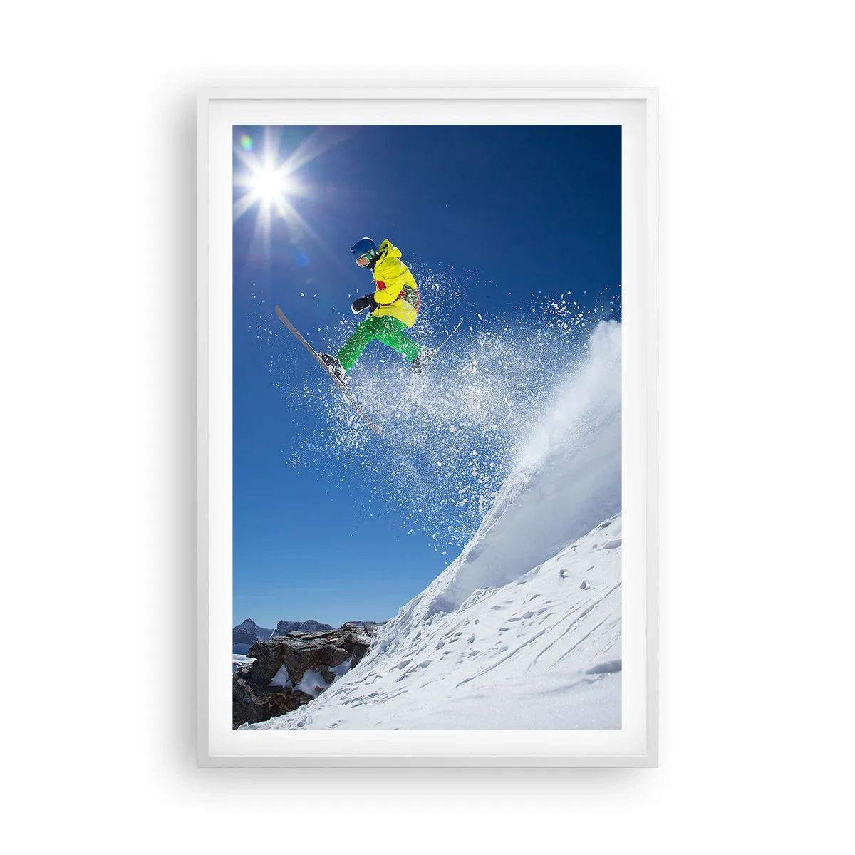 Poster in cornice bianca - Ballando con i monti - 61x91 cm