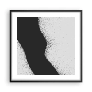 Poster in cornice nera - Equilibrio fluido - 50x50 cm
