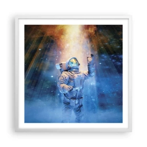 Poster in cornice bianca - Finalmente alla meta - 60x60 cm