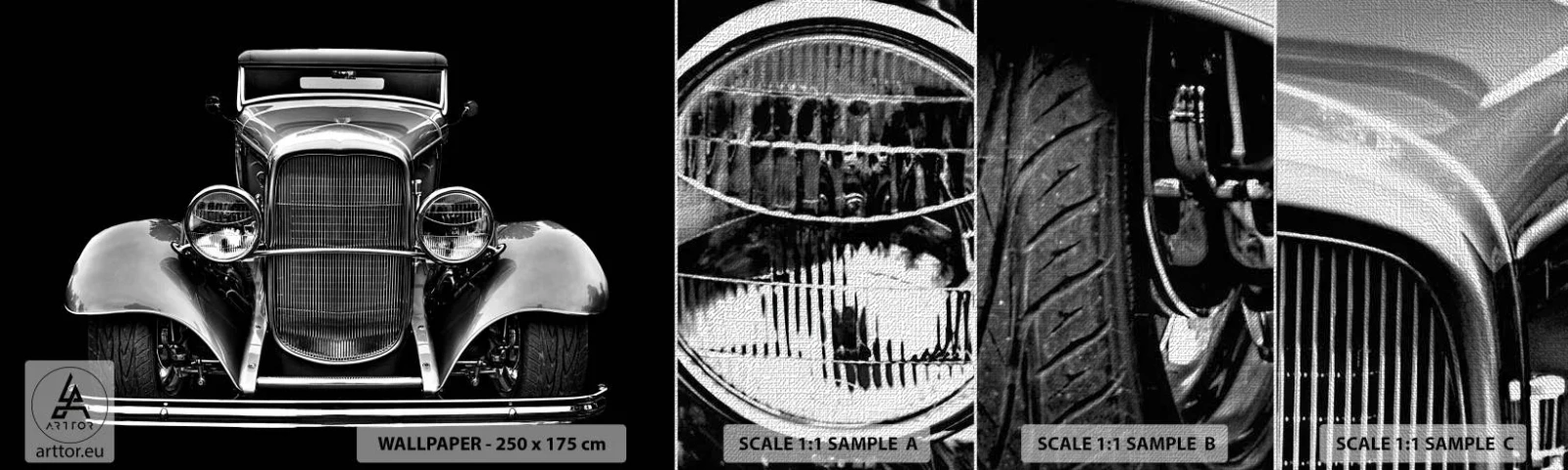 Campione di Fotomurale Premium Canvas - Una vera fuoriclasse - retrò, Auto, Classico - 100x30 cm