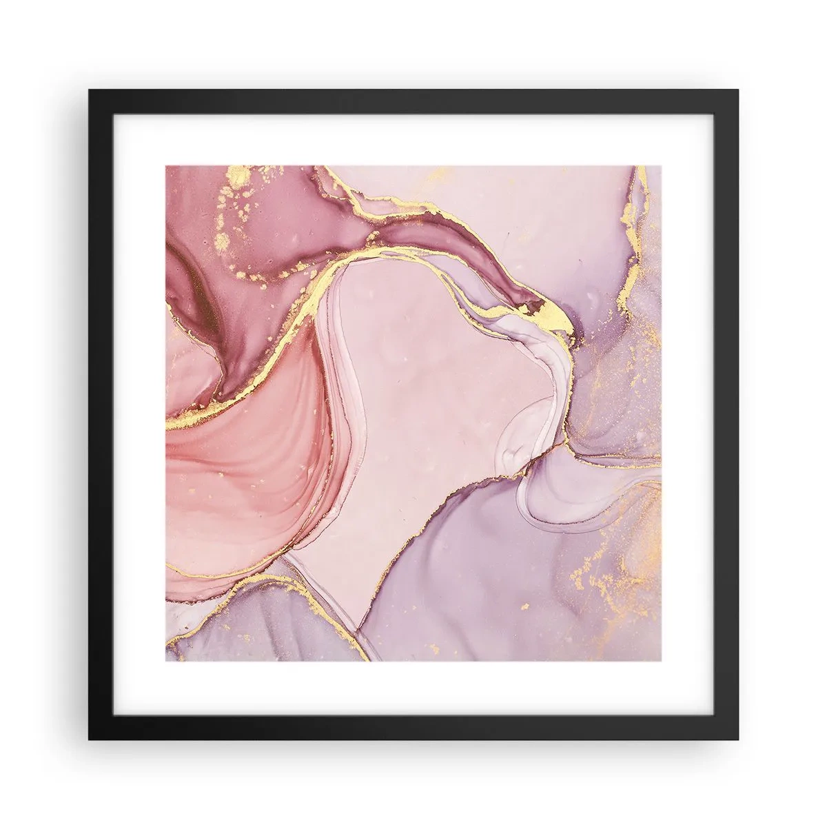 Poster in cornice nera - La carezza dei colori - 40x40 cm