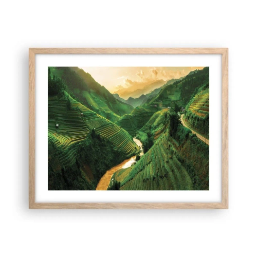 Poster in cornice rovere chiaro - Valle del Vietnam - 50x40 cm