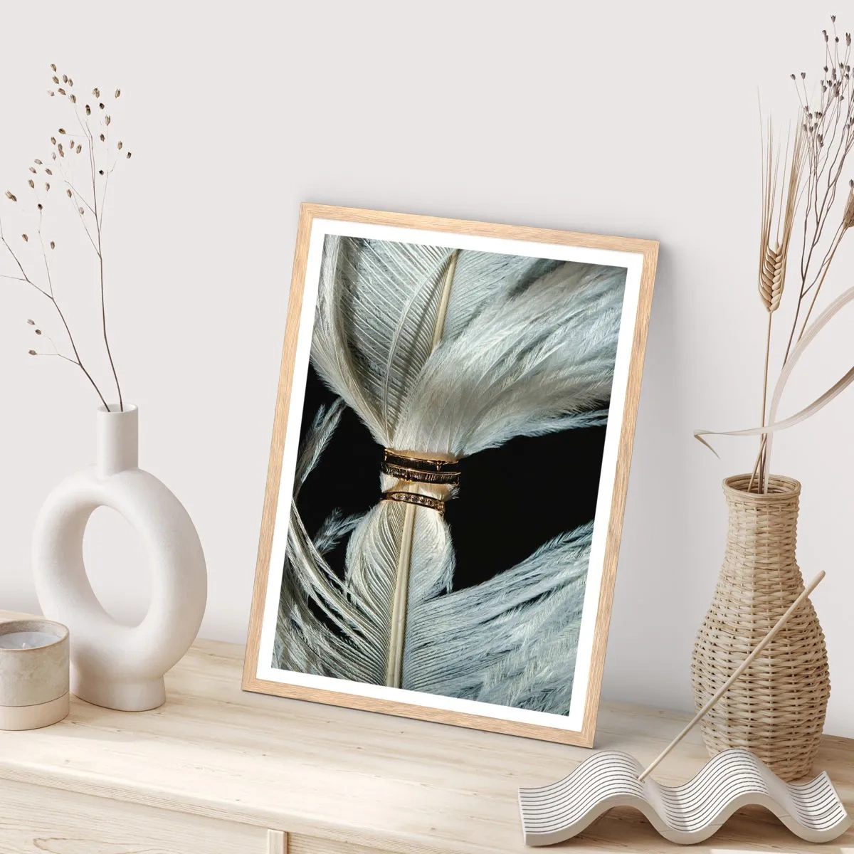 Poster in cornice rovere chiaro - ...e non ti lascerò... - 40x50 cm