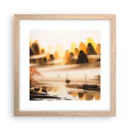 Poster in cornice rovere chiaro - Oltre l'Estremo Oriente - 30x30 cm