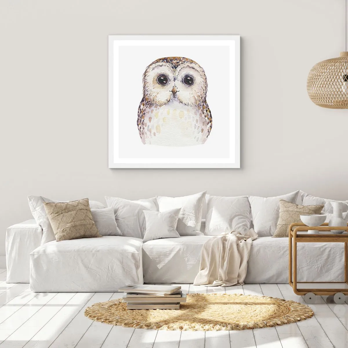 Poster in cornice bianca - Guardami negli occhi - 40x40 cm