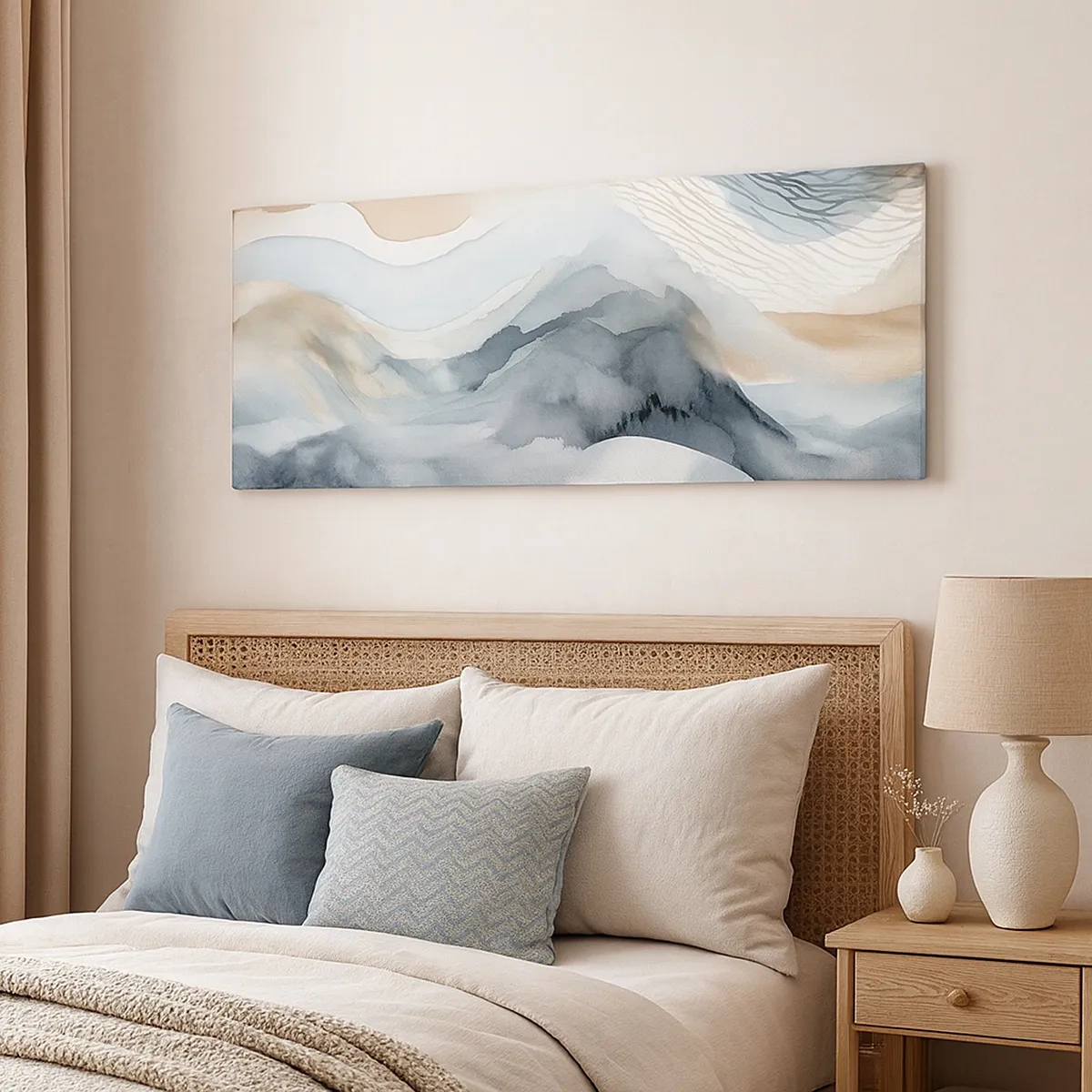 Quadro su tela - Stampe su Tela - Astrazione nevosa e nebbiosa - 30x30 cm