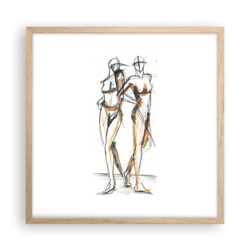 Poster in cornice rovere chiaro - Studio di armonia - 50x50 cm