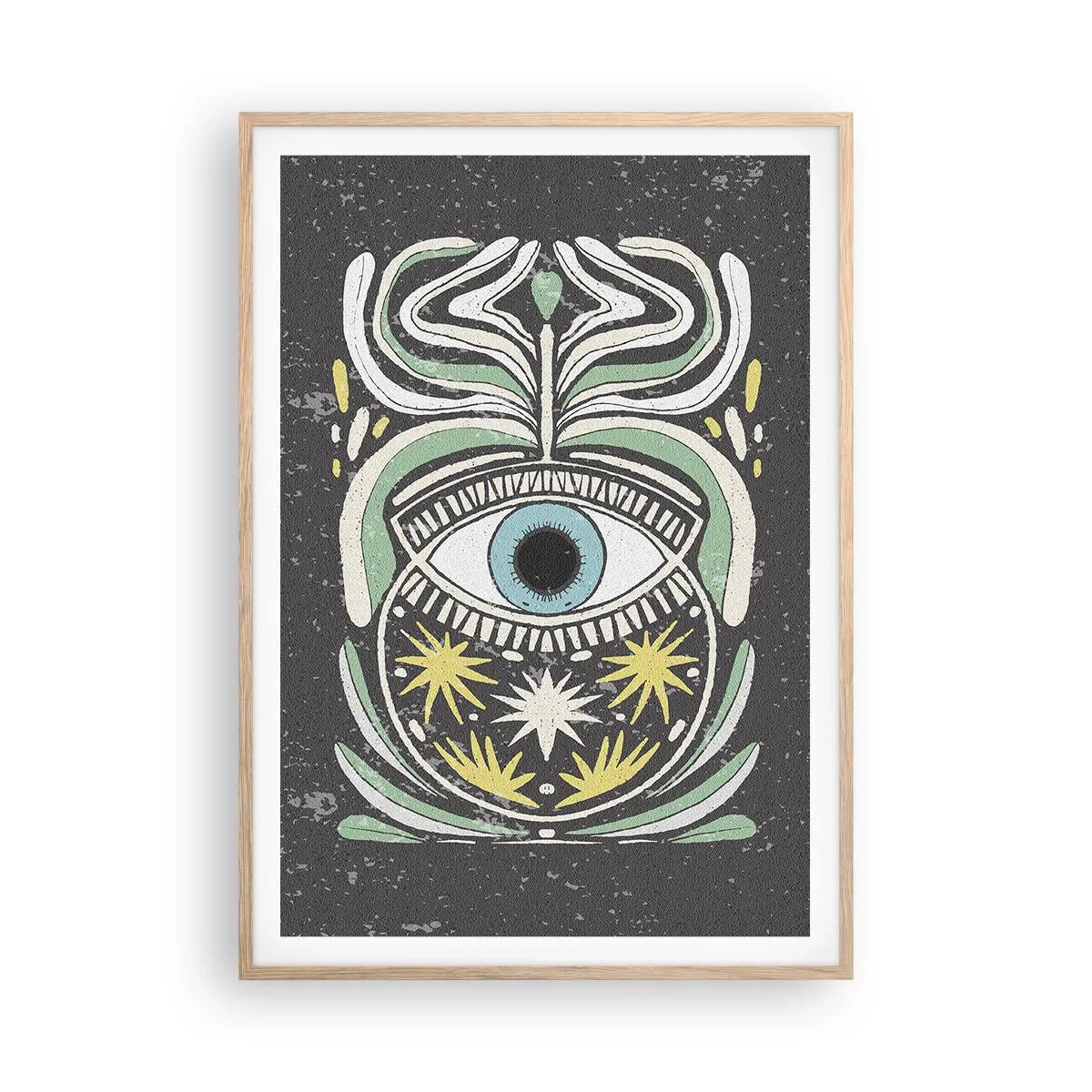 Poster in cornice rovere chiaro - Rituali tribali - 70x100 cm
