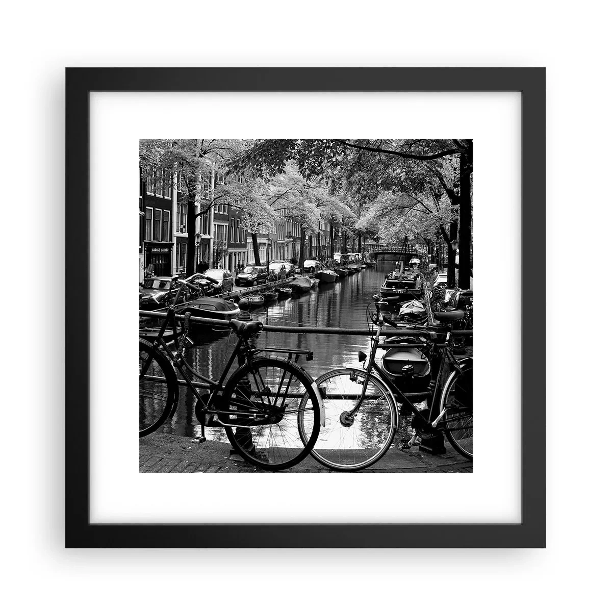 Poster in cornice nera - Vista molto olandese - 30x30 cm