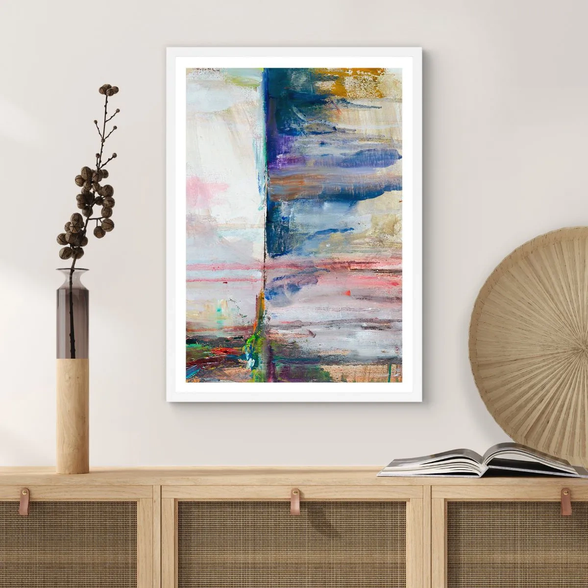 Poster in cornice bianca - Impressioni e suggestioni colorate - 70x100 cm