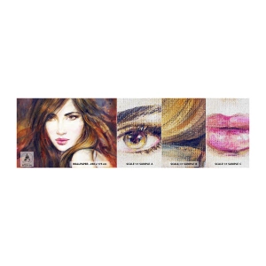 Campione di Fotomurale Premium Canvas - Un penny per i tuoi pensieri - Volto di donna, Ritratto di una donna, Capelli - 100x30 cm