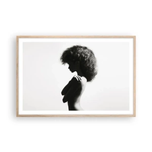 Poster in cornice rovere chiaro - Come un fiore su un gambo snello - 91x61 cm