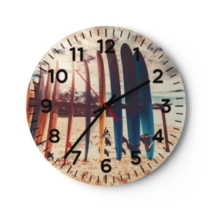 Orologio da parete - Orologio in Vetro - Buonanotte, a domani - 30x30 cm