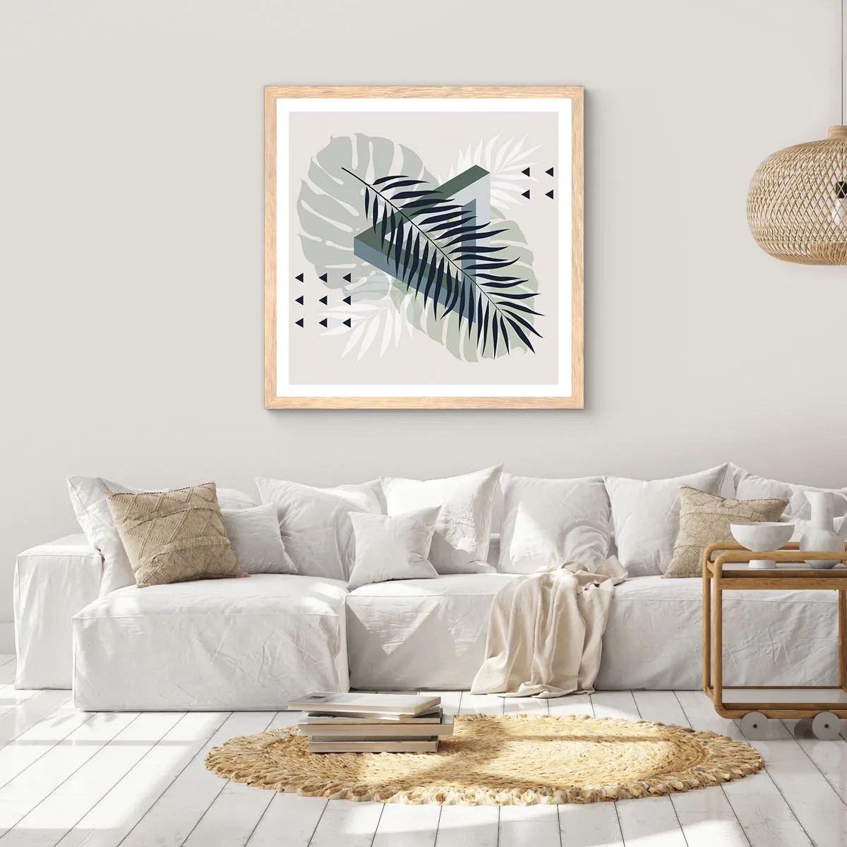 Poster in cornice rovere chiaro - Natura e geometria: due ordini? - 50x50 cm