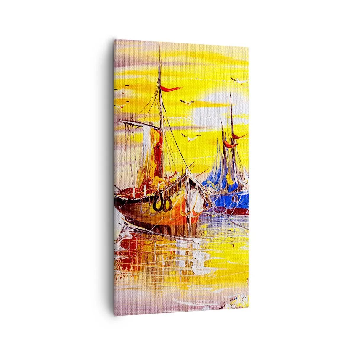 Quadro su tela - Stampe su Tela - Meritato riposo nel porto - 55x100 cm