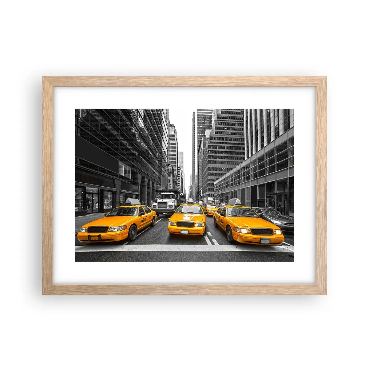 Poster in cornice rovere chiaro - Siamo noi che coloriamo la città - 40x30 cm