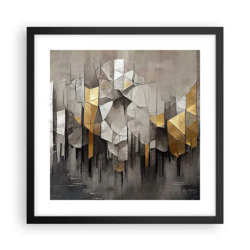 Poster in cornice nera - Composizione di ghiaccio e luce - 40x40 cm