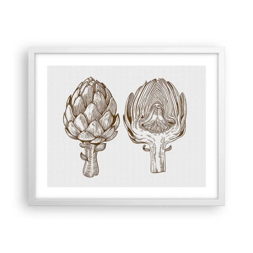 Poster in cornice bianca - Lezione di anatomia - 50x40 cm