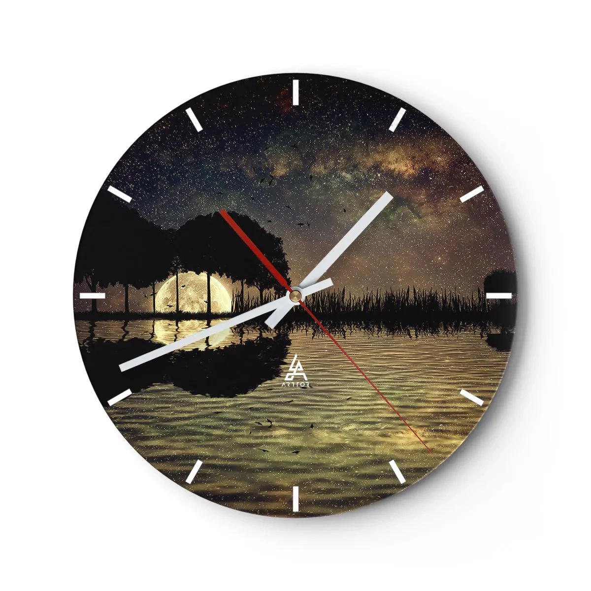 Orologio da parete - Orologio in Vetro - Notte ai confini del mondo - 40x40 cm