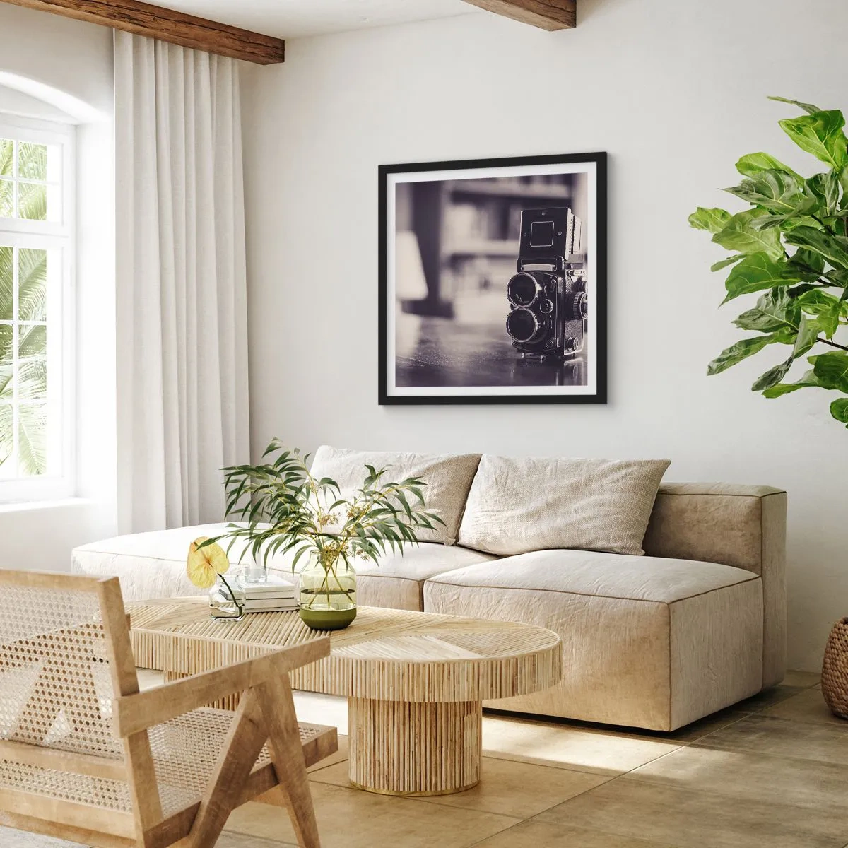 Poster in cornice nera - La magia delle vecchie fotografie - 30x30 cm
