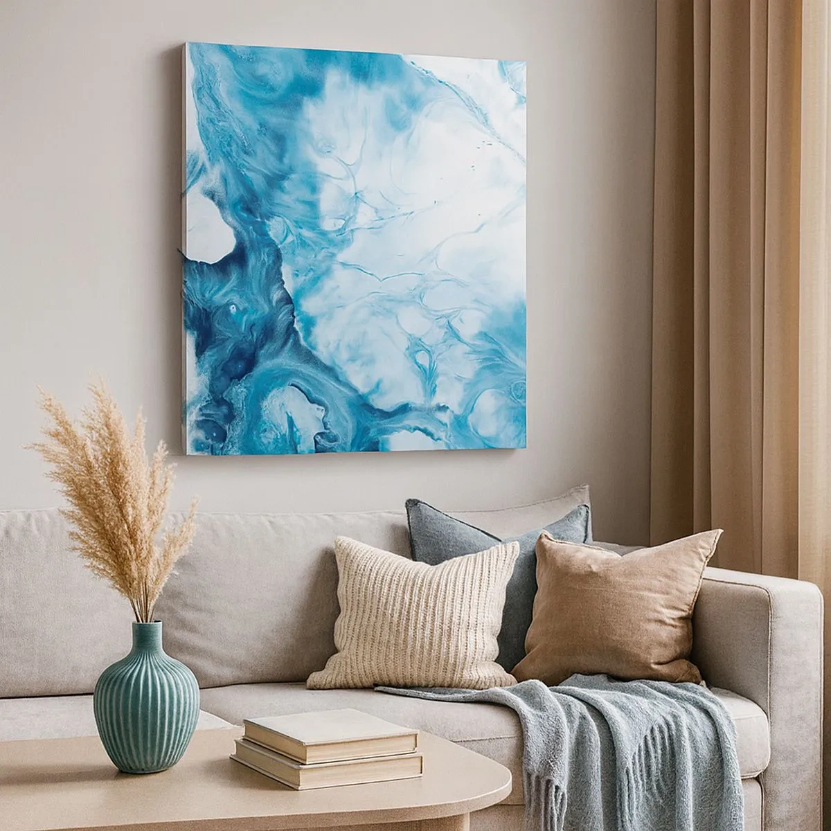 Quadro su tela - Stampe su Tela - Concerto di blu - 30x30 cm