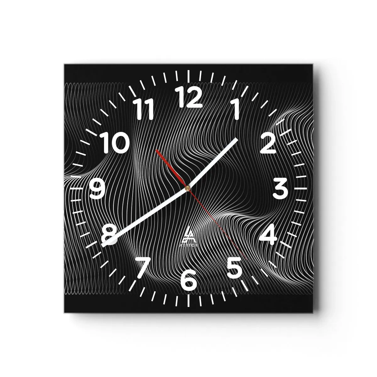 Orologio da parete - Orologio in Vetro - La danza della luce nello spazio - 30x30 cm