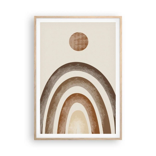 Poster in cornice rovere chiaro - In una galassia lontana - 70x100 cm