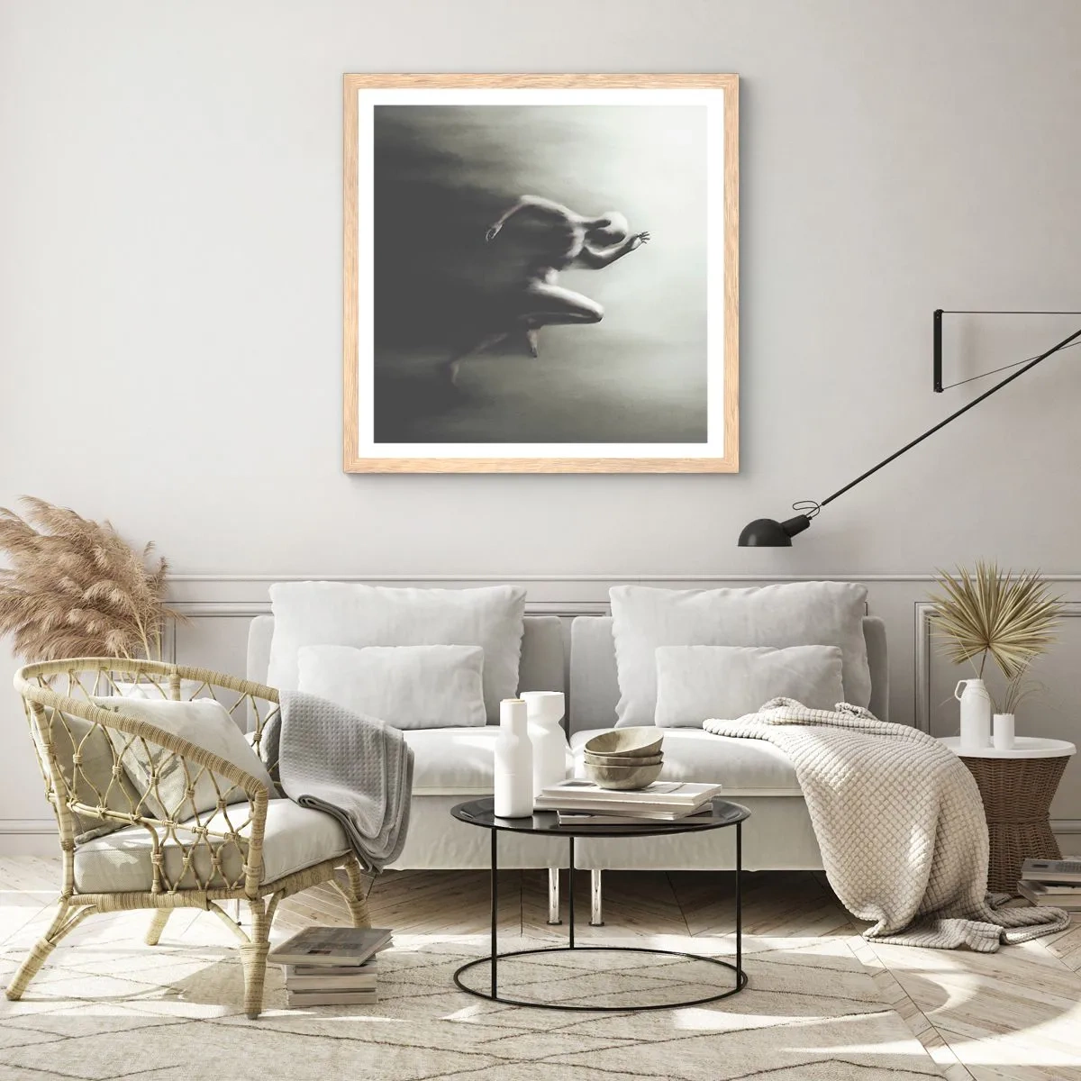 Poster in cornice rovere chiaro - Inarrestabile - 30x30 cm