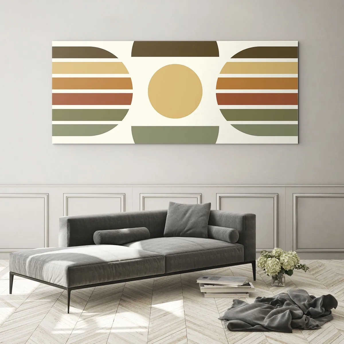 Quadro su vetro - Nei colori della terra - 90x30 cm