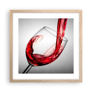 Poster in cornice rovere chiaro - Colore - movimento - suono - 40x40 cm