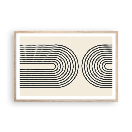 Poster in cornice rovere chiaro - Tra un attimo... - 91x61 cm