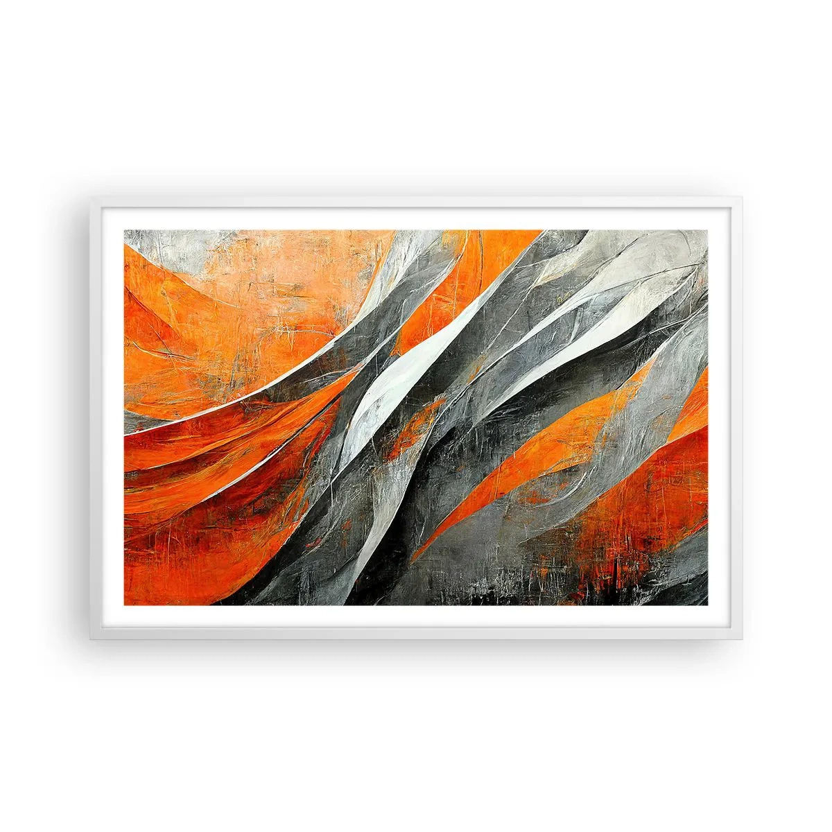 Poster in cornice bianca - Caldo e freddo - 91x61 cm