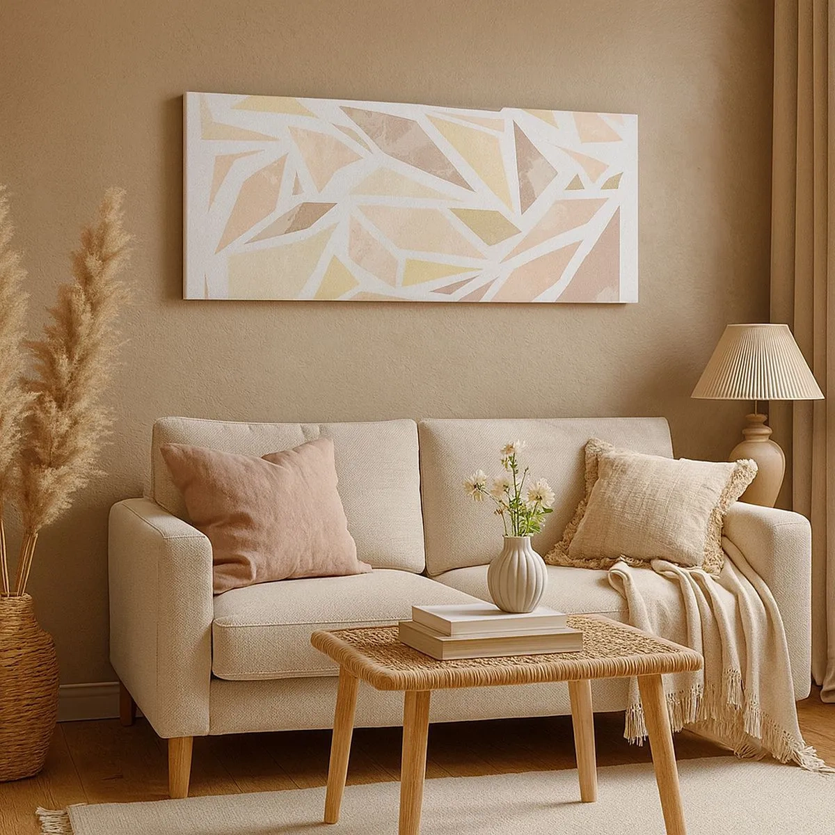 Quadro su tela - Stampe su Tela - Composizione da vetrata - 100x40 cm