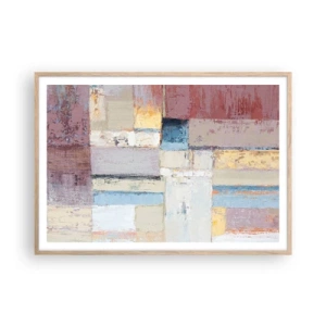 Poster in cornice rovere chiaro - La pace della geometria - 100x70 cm