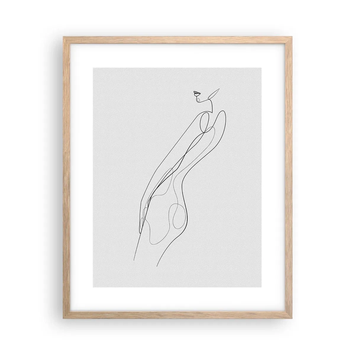 Poster in cornice rovere chiaro - Appena una promessa - 40x50 cm