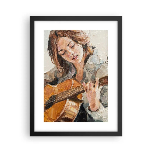 Poster in cornice nera - Concerto per chitarra e cuore di ragazza - 30x40 cm
