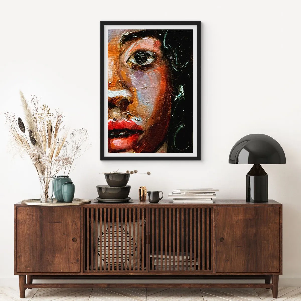 Poster in cornice nera - Oscurità e luce - 40x50 cm