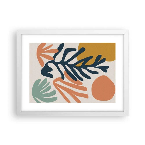 Poster in cornice bianca - Mare di coralli - 40x30 cm