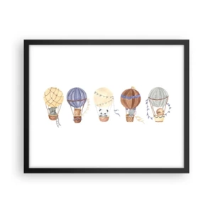 Poster in cornice nera - Amici in viaggio - 50x40 cm