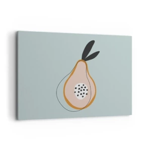 Quadro su tela - Stampe su Tela - Pera astratta su sfondo chiaro - 100x70cm - Penetrare la natura delle cose - Decorazione murale moderna per soggiorno e camera da letto ARTTOR