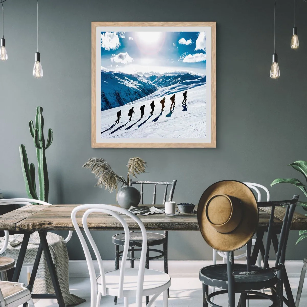 Poster in cornice rovere chiaro - La squadra dei conquistatori - 30x30 cm